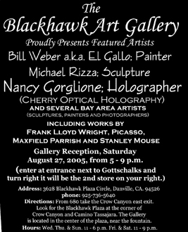 <empty>Blackhawk Gallery Invitation text.